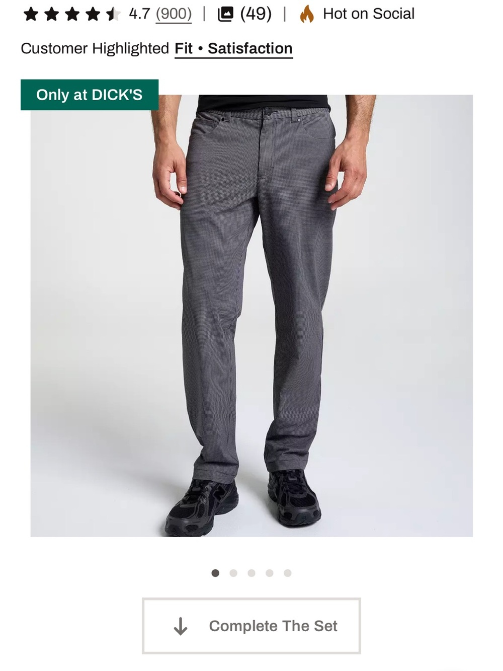Men's VRST from DSG Stretch Performance Pants - Gray